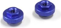 Kyosho ZX-5 Fs Aluminum Battery Post Adjust Nuts, Blue (2)