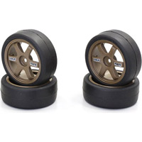 Kyosho Bs Potenza Hg Tires Mounted On TE37 Bronze Rims (4)