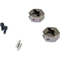 Kyosho RB5/RT5 Wide Wheel Clamp Hub Set, Gun Metal Gray