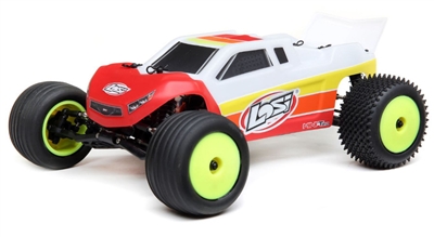 Losi 1/18 Mini-T 2.0 2WD Brushless Stadium Truck RTR, Red/White