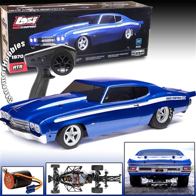 Losi 70 Chevelle Mini No Prep Drag Car RTR, Blue