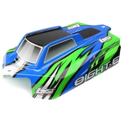 Losi 8ight-E RTR Cab Forward Painted Body, blue/green