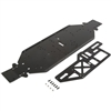 Losi 1/5th DBXL-E 4mm Chassis with brace plate, black