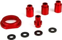 Losi 1/5th DBXL Engine Mount Spacer And Clutch Mount Set, red aluminum