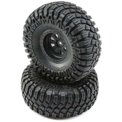 Losi Rock Rey Maxxis Creepy Crawler LT Tires Mounted on Black Rims (2)