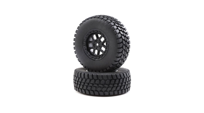 Losi Baja Ray/Raptor Baja Ray Alpine Mounted Tires and Rims (2)