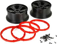 Losi 1/5th DBXL Beadlock Rims with Red Rings and Screws (2)
