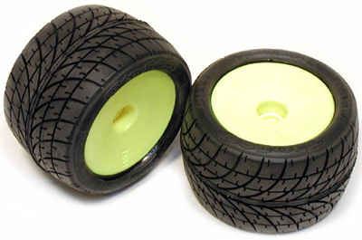 Losi Front Pre-Glued Street T-90 Truck Tires, Silver (2)