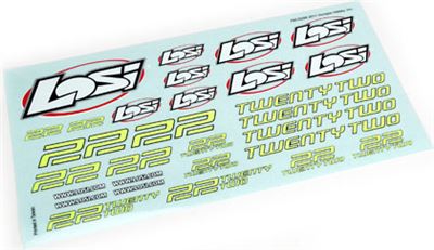 Losi 22 RTR Decal Sheet