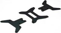 Losi Mini-LST Lower Chassis Plate Set, Black (3 Pieces)