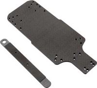 Losi Mini-Slider Chassis and Battery Brace, graphite