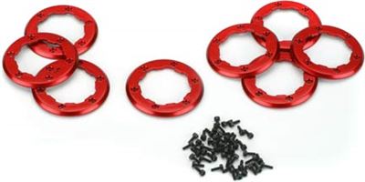 Losi Mini-Rock Crawler Wheel Rings, Red (8) Fit Mrc Rims