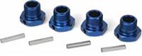 Losi 8ight RTR Wheel Hex Set, Blue Aluminum (4)