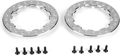 Losi Ten Rally-X/Ten-SCTE/XXX-SCT Beadlock Rings, Chrome (2)