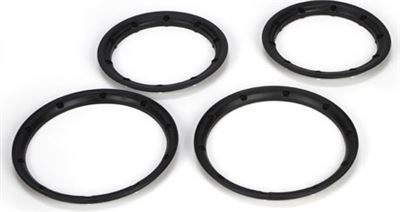 Losi 5ive-T Beadlock Set-Inner And Outer, Black (2)