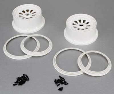 Losi 5ive-T Rims And Beadlock Set, White (2)