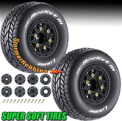 Louise SC-Rocket M Oval Track Short Course Tires, Super Soft, (2)