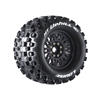 Louise MFT MT Uphill 1/8 Truck Tires on 17mm Hex Black Rims (2)