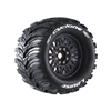 Louise MFT MT Cyclone Sport 1/8 Truck Tires on 17mm Hex Black Rims (2)
