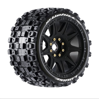 Louise MT Uphill Truck Tires on 17mm Hex Black Rims (2)