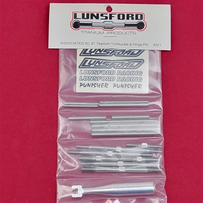 Lunsford RC8T Turnbuckle And Hinge Pin Set, Titanium (7 + 10)