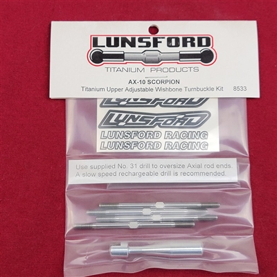 .Lunsford AX10 Scorpion Crawler Upper Wishbone Turnbuckles (4)