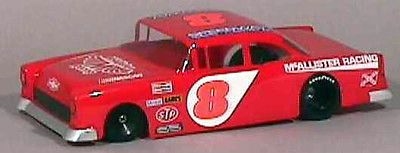 McAllister 1955 Chevy Bomber Stock Car Clear Body, requires painting