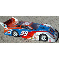 McAllister Tulsa Late Model Dirt Oval Clear Body-225mm, requires painting