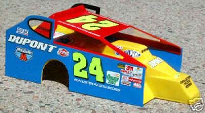 McAllister Volusia Edm Late Model Dirt Oval Clear Body with roof kit, requires painting