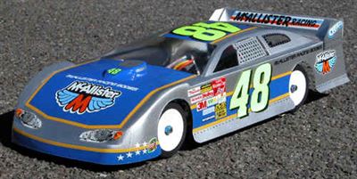 McAllister Terra Haute Late Model Dirt Oval Clear Body-200mm, requires painting