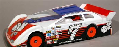 McAllister Vegas Late Model Clear Body-10" wide, requires painting