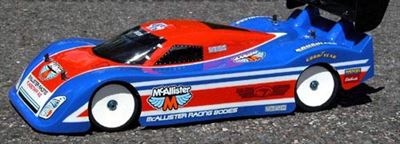 McAllister MX-P Daytona Prototype Clear Body-190mm, requires painting