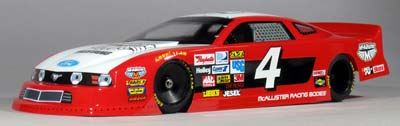 McAllister 1/10th Mustang Oval Asa Clear Body with decals, requires painting