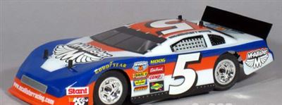 McAllister 1/18th Toledo Late Model Clear Body for RC18 LM, requires painting