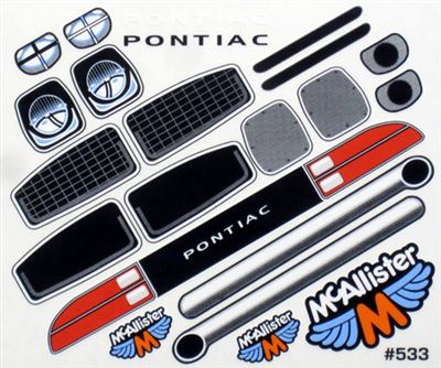 McAllister 1970 Pontiac Firebird VTA Decals