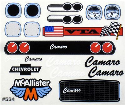 McAllister 1970 Camaro VTA Decals