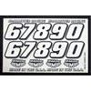 McAllister Small Racing Numbers 67890 Decal Sheet