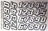 McAllister Mini Speedway Numbers Decal Sheet