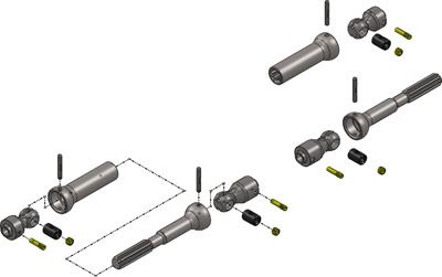 M.I.P. Axial Wraith Spline Center Cvd Kit