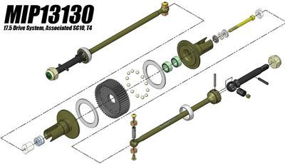 M.I.P. T4/SC10 Pucks 17.5 Lightweight Drive System