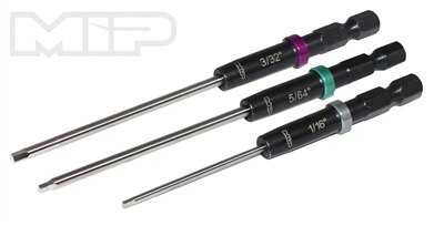 M.I.P. Speed Tip Hex Driver Wrench Set Gen 2, SAE, Standard (3), 1/16", 5/64", & 3/32"