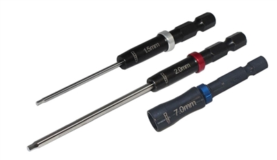 M.I.P. Speed Tip Metric Hex/NutDriver Set Gen 2 (1.5mm, 2.0mm, 7.0mm)