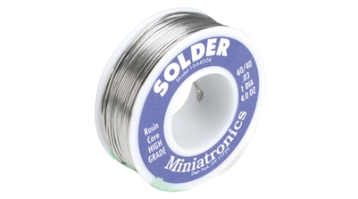 Miniatronics Rosin Core Solder 60/40, 4 oz.