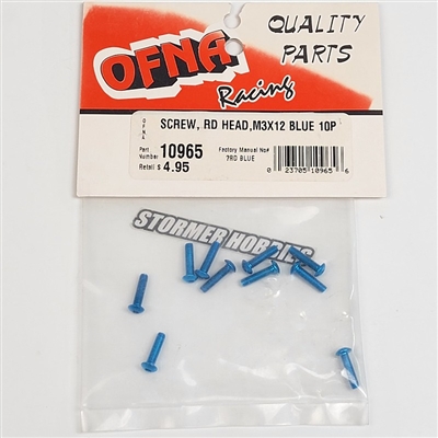 .Ofna Screws-3 x 12mm Rh, Blue (10)