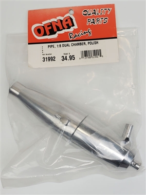 Ofna 1/8 Off Road Dual Chamber Pipe Polished