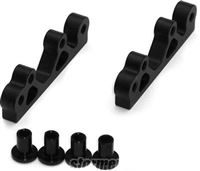 On Point Racing Front Suspension Bulkheads For 12R5 Arms, Black Aluminum