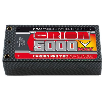 Orion 5000mAh V-Max 110c Lipo 7.6v 2S Shorty Battery-4mm tubes