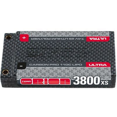 Orion 3800mAh Ultra 110c Lipo 7.4v 2S Shorty Battery with tubes-18.5mm tall