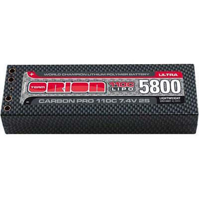 .Orion 5800mAh Ultra 110c Lightweight LiPo 7.4v 2S Battery, 4mm Tubes