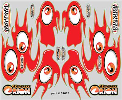 Orion Eyeball Internal Graphic Decal Set, Lava (4 Pack)